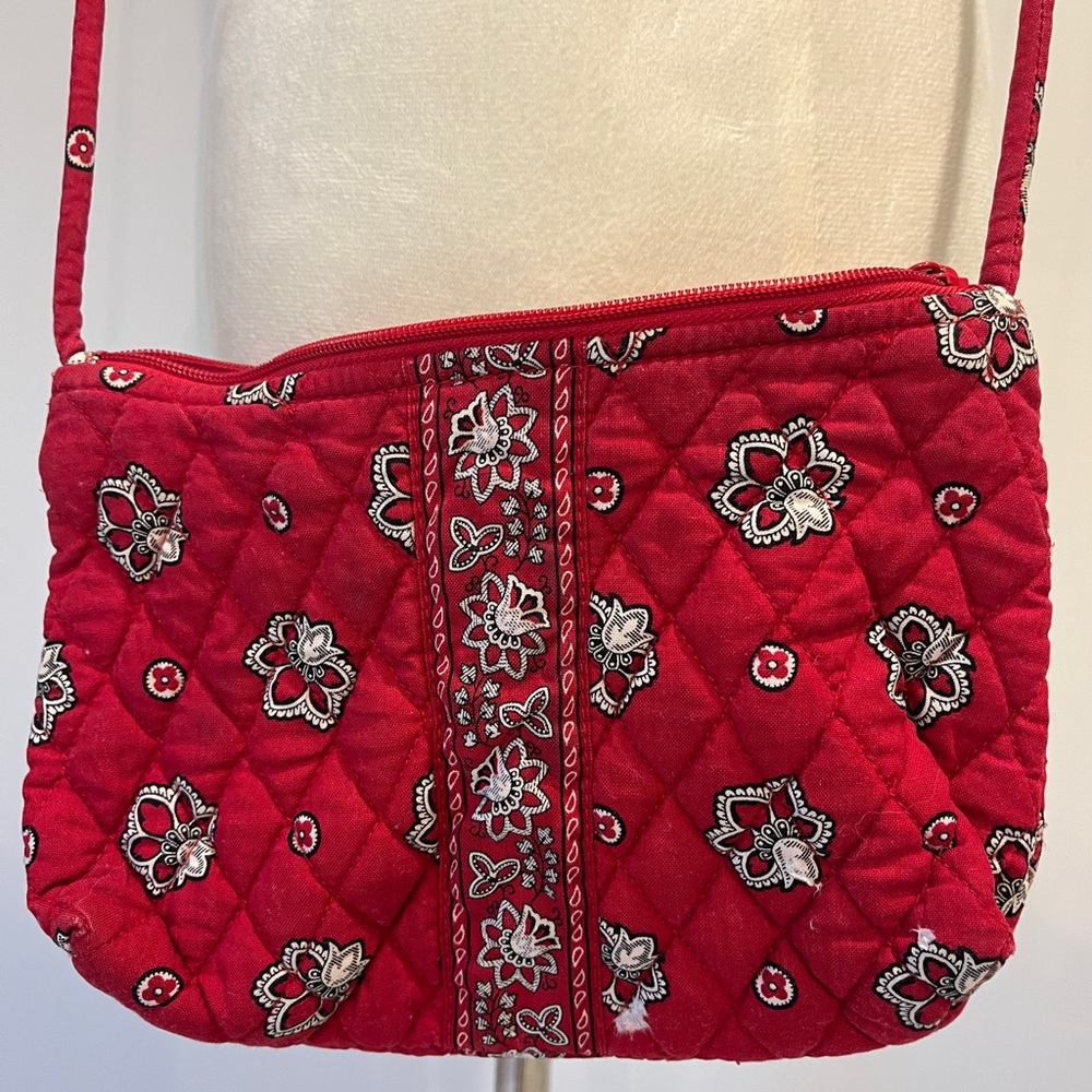 Vintage Vera Bradley Red Floral Crossbody and Coin Purse